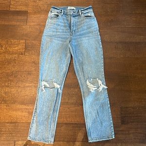 Abercrombie Curve Love 90s Ultra High Rise Straight Jeans